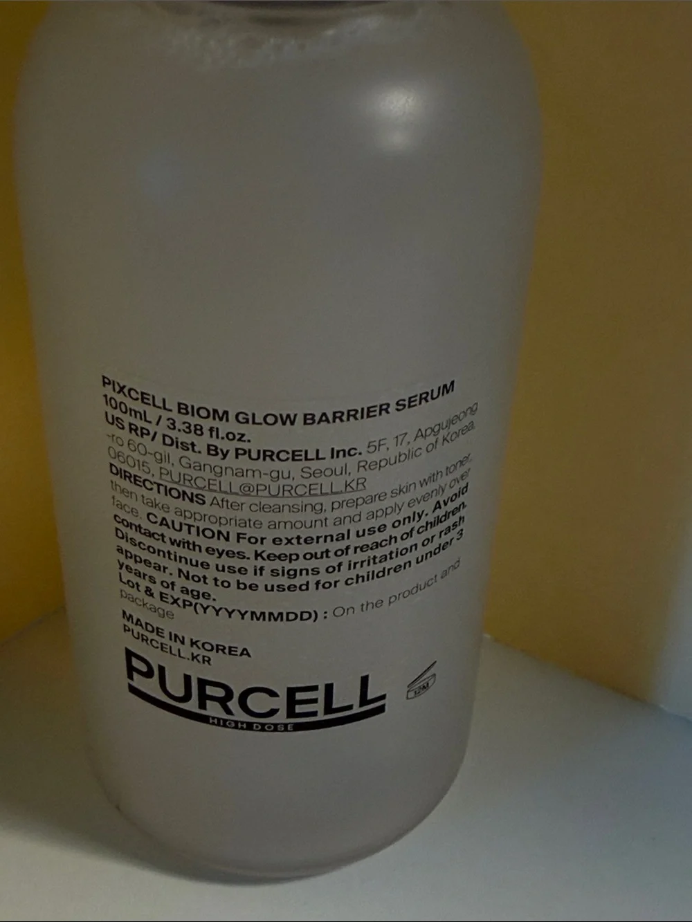 Purcell Glow Barrier Serum - White Dropper Bottle